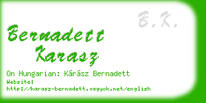 bernadett karasz business card